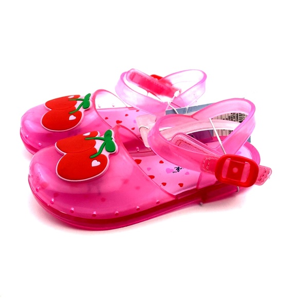 Girls Sandal Shoes Size 8 Jelly Cherry Pink Lainey Adjustable Strap Children - Picture 3 of 8